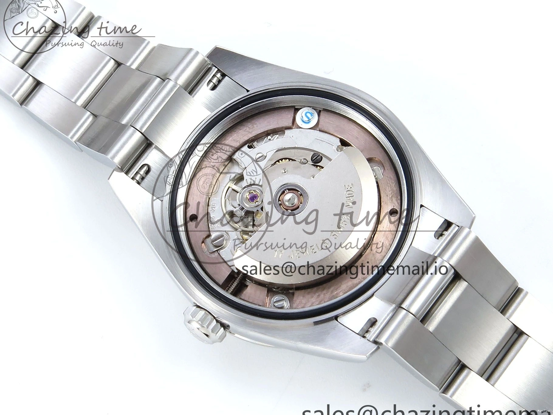 MiroTime 0421 TravelReady DateJust 31 278384RBR ARF 1:1 Best Edition 904L Steel Blue Diamonds Dial Diamonds Bezel on SS Oyster Bracelet ETA 434